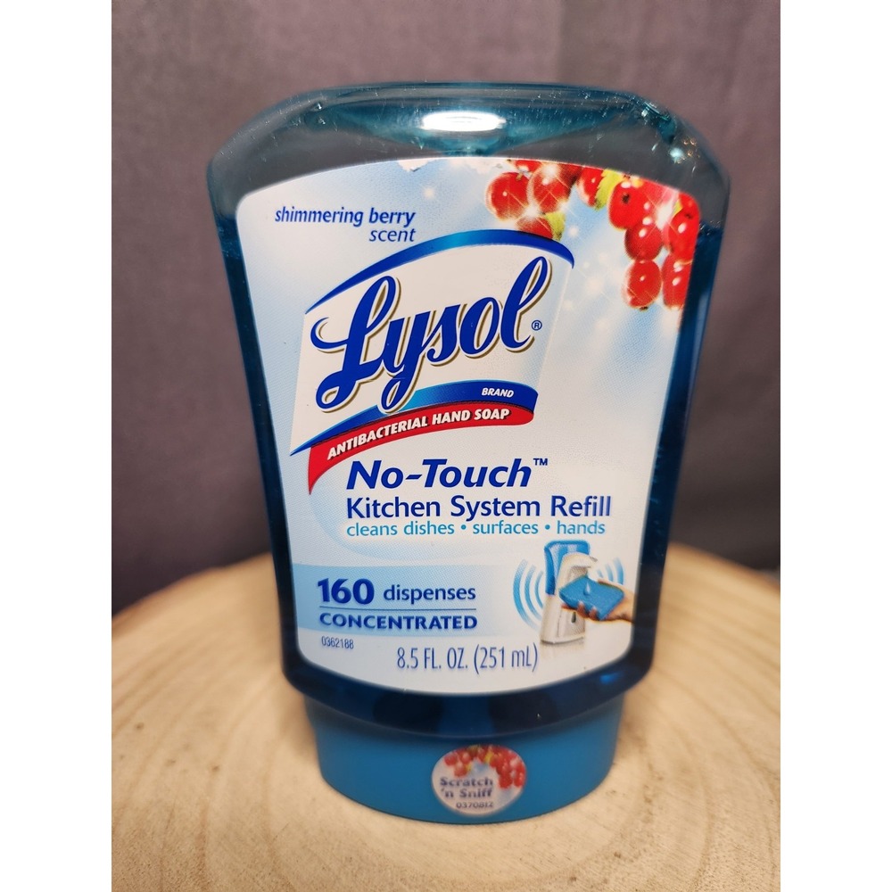 NEW Sealed Lysol No Touch Kitchen System Refill Hand Soap Shimmering‎ Berry~NEW